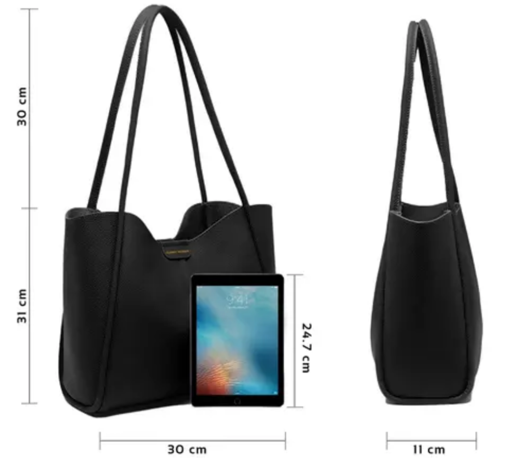 Elegant Black Tote Bag – Perfect Ladies Handbag for Office & Daily Use
