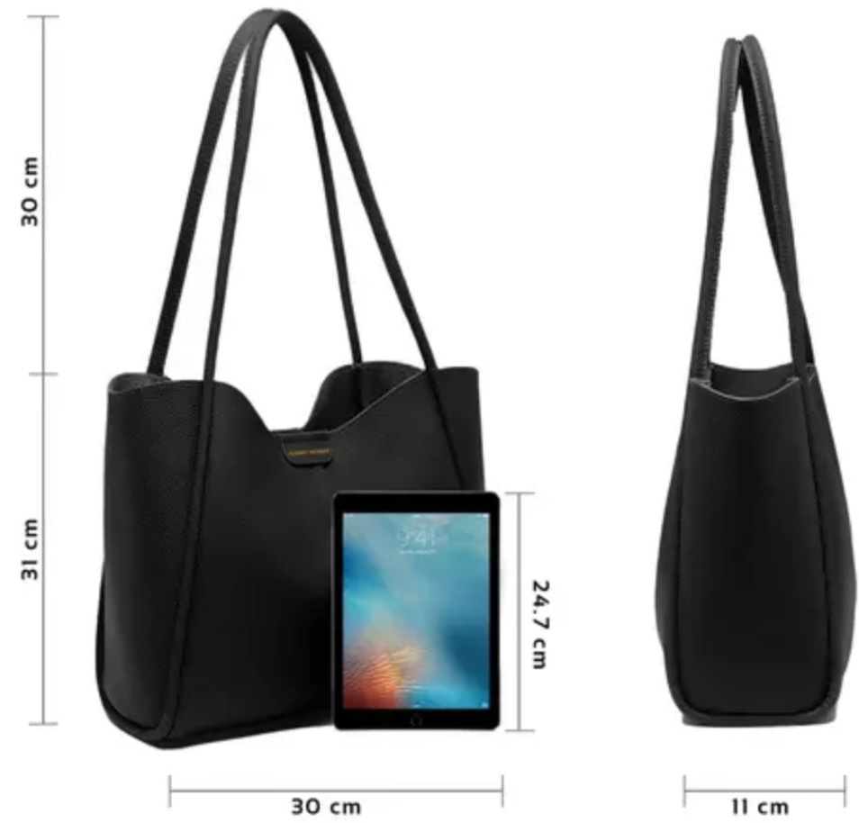 Tote bag for woman/Ladies handbag for office and daily use (black)